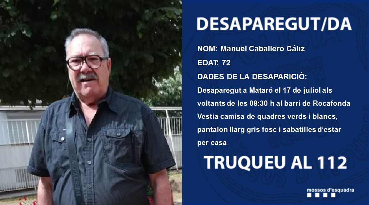 Troben mort l'home desaparegur ahir a Mataró