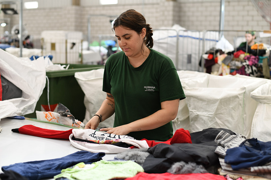 Humana ha recuperat 234.000 quilos de roba usada al Maresme durant el primer semestre del 2018. Foto: Humana