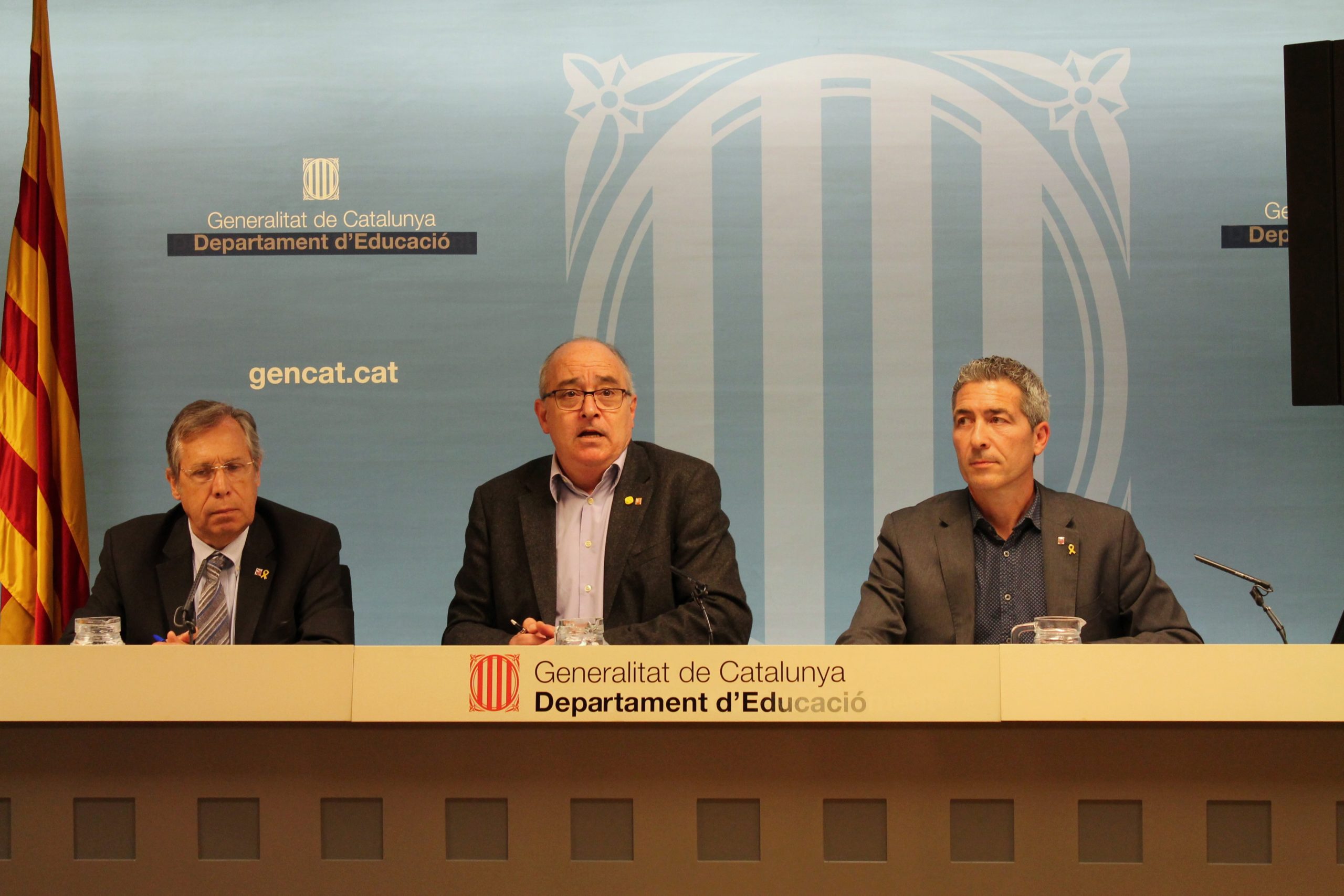El conseller d'Ensenyament, Josep Bargalló, presenta en roda de premsa les novetats del curs 2019-2020. Foto: Gencat