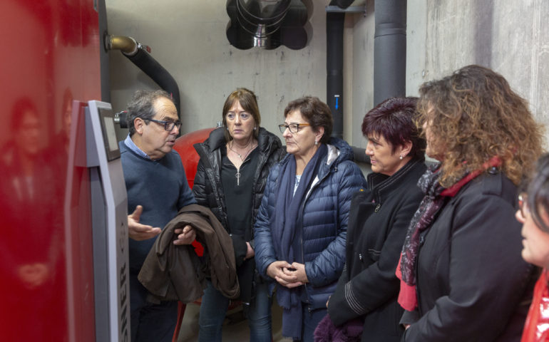 Inauguració de les dues calderes de biomassa de Riudellots. Foto: Diputació de Girona
