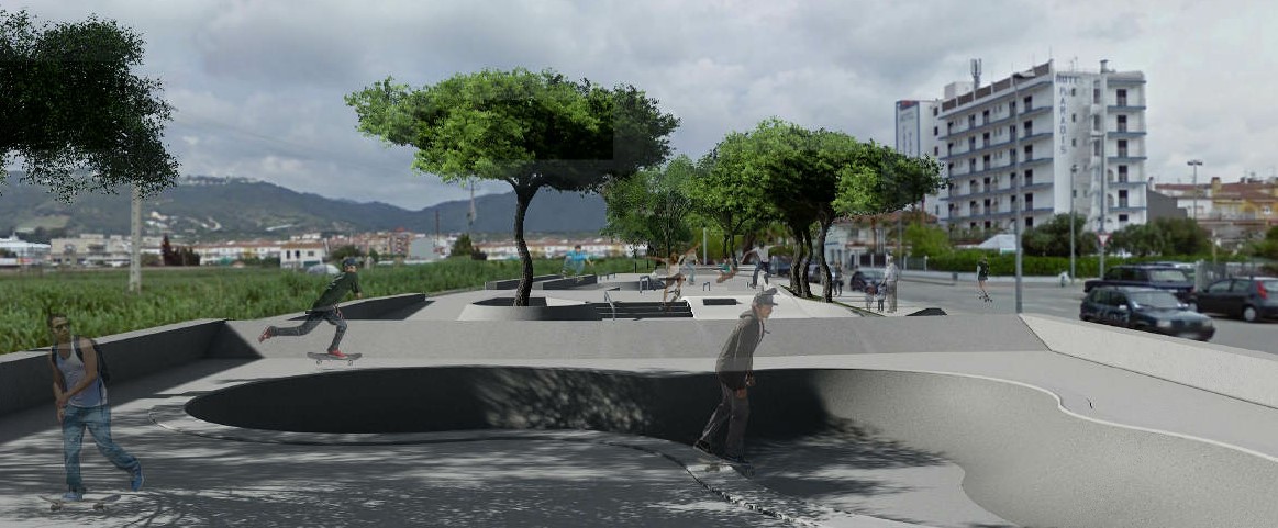 Projecte de l'skatepark de Pineda de Mar. Foto: Aj. Pineda