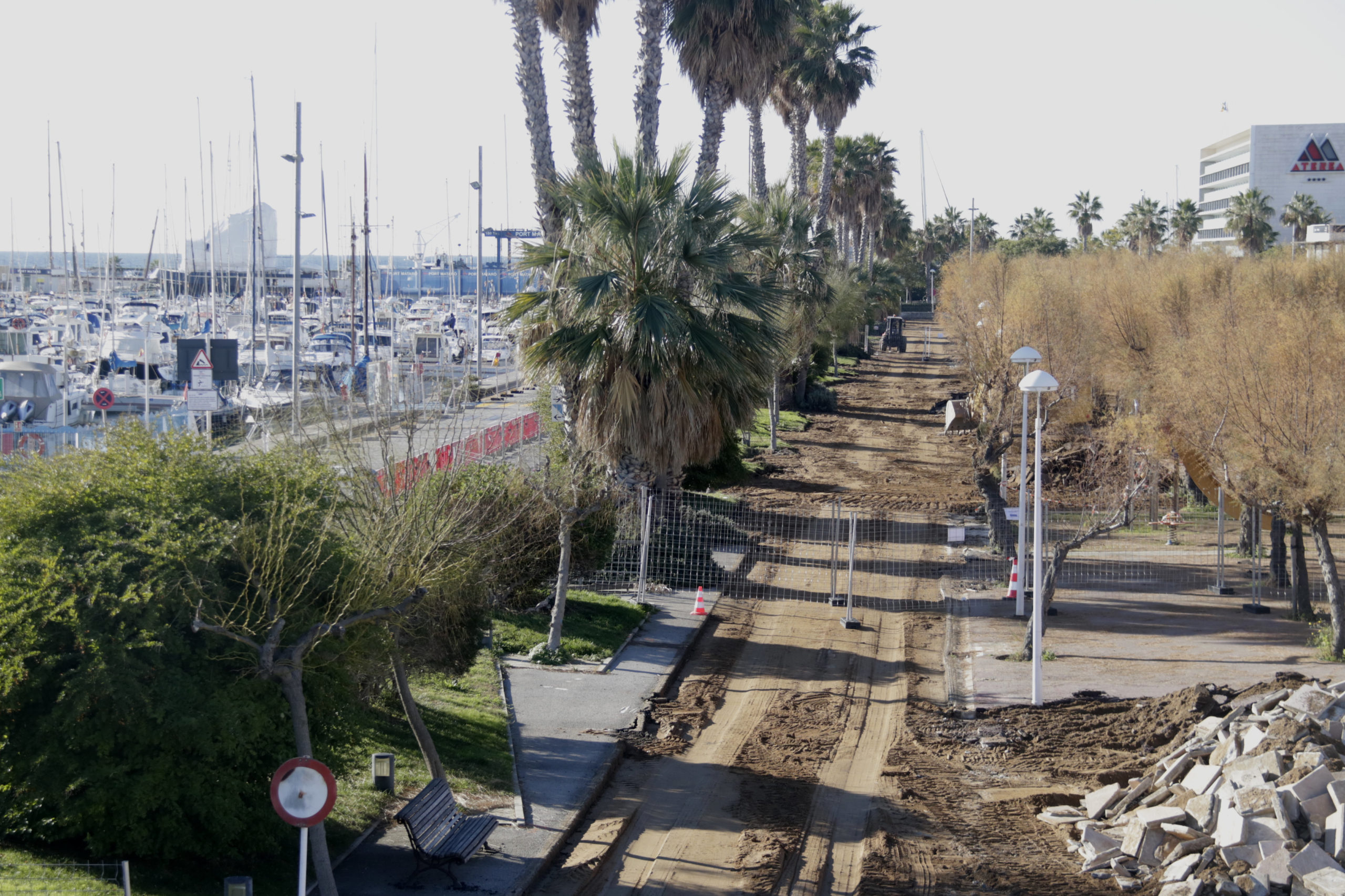 Vista general de les obres del port de Mataró, el 16 de desembre de 2020. ACN - Jordi Pujolar