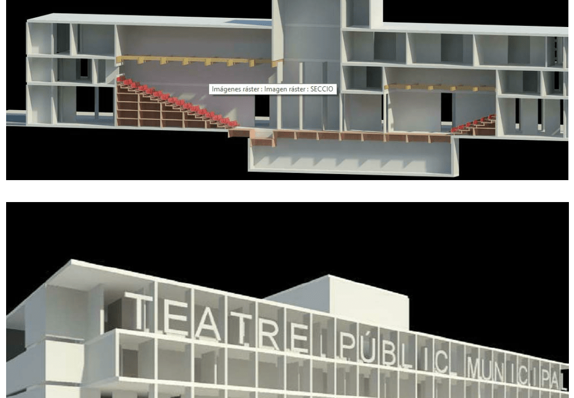 Proposta teatre municipal per a Malgrat de Mar. Foto: Diputació de Barcelona - Aj. Malgrat